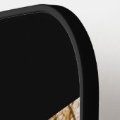 Moeder Stelde Modern Vet Schrift Zwart 3 Foto Pickleball Paddle (Links Detail)