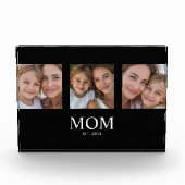Moeder Stelde Modern Vet Script Zwart 3 Foto (Voorkant)