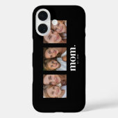 Moeder Stelde Modern Zwart 3 Foto Case-Mate iPhone Case (Achterkant)