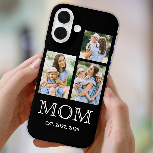 Moeder Stelde Moderne 3 Foto Zwart Case-Mate iPhone Case