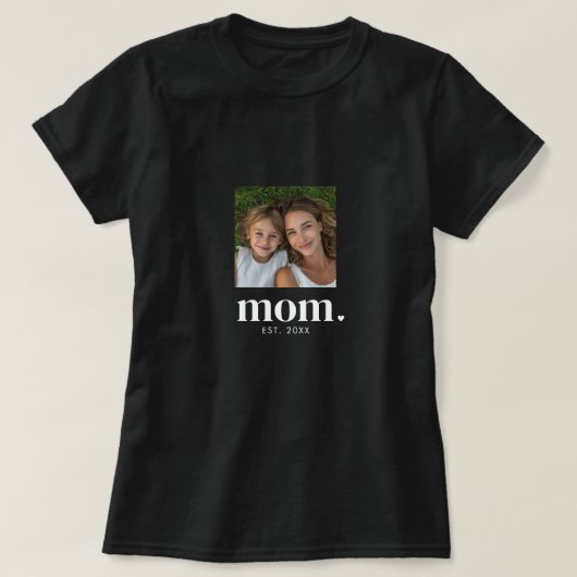 Moeder Stelde Moderne Foto Op  T-shirt (Design voorkant)