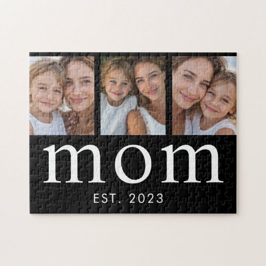 Moeder Stelde Moderne Minimaal 3 Foto Legpuzzel (Horizontaal)