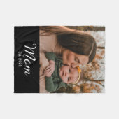 Moeder Stelde Moderne Script Foto Op Fleece Deken (Voorkant (Horizontaal))