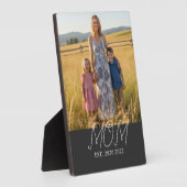 Moeder Stelde Moderne Script Foto Op  Fotoplaat (Zijkant)