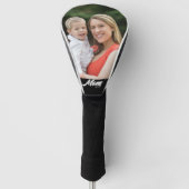 Moeder Stelde Moderne Script Foto Op Golfheadcover (Voorkant)