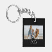 Moeder Stelde Moderne Script Foto Op Sleutelhanger (Voorkant Links)