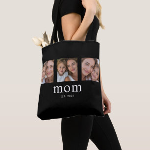 Moeder Stelde Moderne Zwarte 3 Foto Tote Bag