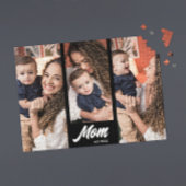 Moeder Stelde Moderne Zwarte Foto Op Legpuzzel