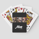 Moeder Stelde Moderne Zwarte Foto Op Pokerkaarten (Achterkant)