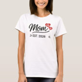 Moeder stelde Moederdag naam jaar in T-shirt (Voorkant)