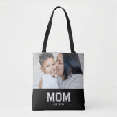 Moeder Stelde Moedig Zwart Foto Op Tote Bag (Voorkant)