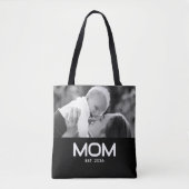 Moeder Stelde Moedige Zwarte Foto Vast Tote Bag (Voorkant)