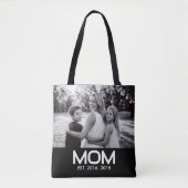 Moeder Stelde Moedige Zwarte Foto Vast Tote Bag (Voorkant)
