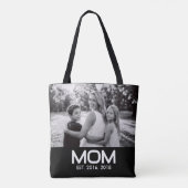 Moeder Stelde Moedige Zwarte Foto Vast Tote Bag (Achterkant)