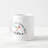 Moeder Sterk Mooie Dappere Mooi Onbevreesd Koffiemok (Voorkant links)