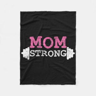 Moeder Sterke Moeder Mama Fitness Bodybuilding Gew Fleece Deken