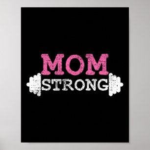 Moeder Sterke Moeder Mama Fitness Bodybuilding Gew Poster