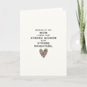 Moeder, Sterke Vrouwen, Sterke Dochter Kaart (Voorkant)
