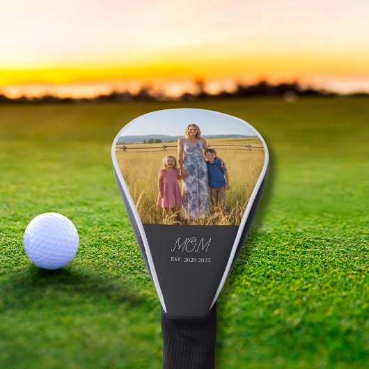 Moeder Sticht Modern Schrift Foto Golfheadcover