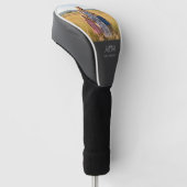 Moeder Sticht Modern Schrift Foto Golfheadcover (Schuin)