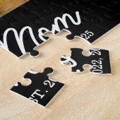 Moeder Sticht Modern Schrift Zwart 3 Foto Legpuzzel (Zijkant)