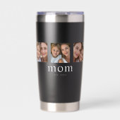 Moeder Sticht Modern Zwart 3 Foto Geïsoleerde Drinkbeker (Voorkant)