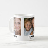 Moeder Sticht Modern Zwart 3 Foto Koffiemok (Voorkant links)