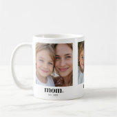 Moeder Sticht Modern Zwart 3 Foto Koffiemok (Links)