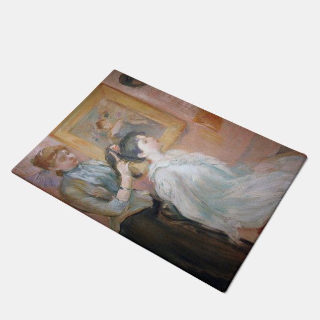 Moeder Styling Dochterhaar (door Berthe Morisot) Deurmat (Schuin)