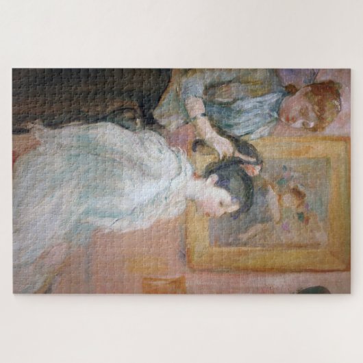 Moeder Styling Dochterhaar (door Berthe Morisot) Legpuzzel (Horizontaal)