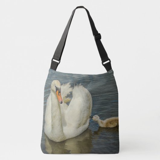 Moeder Swan en Baby Crossbody Tas (Voorkant)