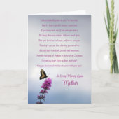 Moeder sympathie condoleances met Butterfly Kaart (Voorkant)