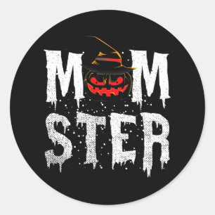 Moeder T-shirt Grappige moeder Halloween kostuum Ronde Sticker