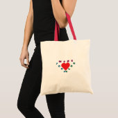 Moeder tas met hart en bloemen – Cute cadeau (Voorkant (product))