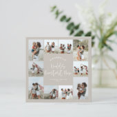 Moeder taupe elegante moderne minimale fotocollage kaart (Staand voorkant)