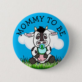 Moeder te zijn Baby shower Button Boerderij Dier T