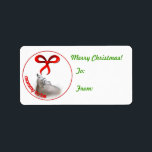 Moeder te zijn Geit Christmas Gift Label Sticker<br><div class="desc">Vrolijke kerst baby geit en haar moeder voor de nieuwe mama te zijn - cadeau label om op je cadeaus te plakken - aanpasbare tekst,  zodat je het kunt veranderen als je wilt -</div>