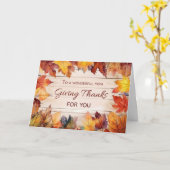 Moeder Thanksgiving geeft Bedankt herfstbladeren Kaart (Gele Bloem)