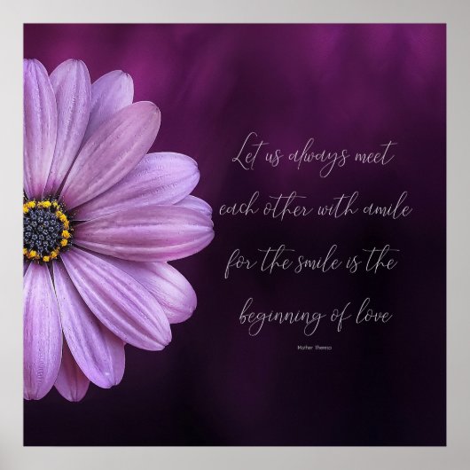 Moeder Theresa quote 24 x 24 inch, Poster Paper (Voorkant)