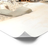 Moeder Tiger en Cub in de Snowy-Bossen Poster (Hoek)