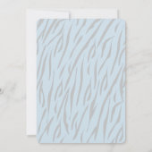 Moeder Tijger & Cub Blue Boy Baby shower Uitnodigi Kaart (Achterkant)