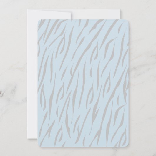 Moeder Tijger & Cub Blue Boy Baby shower Uitnodigi Kaart (Achterkant)