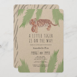 Moeder Tijger & Cub Kraft Papier Baby shower Uitno Kaart