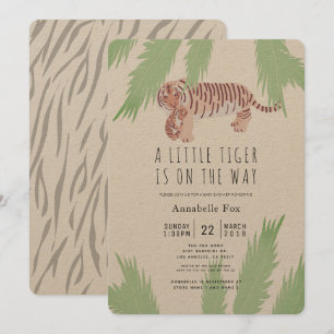 Moeder Tijger & Cub Kraft Papier Baby shower Uitno Kaart