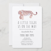 Moeder Tijger & Cub Kraft Papier Baby shower Uitno Kaart (Voorkant)