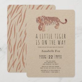 Moeder Tijger & Cub Kraft Papier Baby shower Uitno Kaart