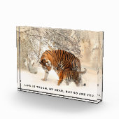 Moeder tijger en Bespaart Inspirerende Citaat Fotoblokken (Rechts)