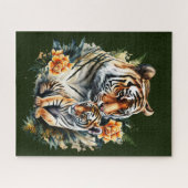 Moeder Tijger met haar Cub Puzzel (Horizontaal)