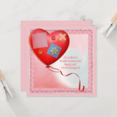 Moeder TLC Hart Ballonkaart Kaart (Voorkant / Achterkant in situ)