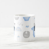 Moeder-to-Be Baby's Naam Jaar Est. Zwarte tekst Koffiemok (Center)